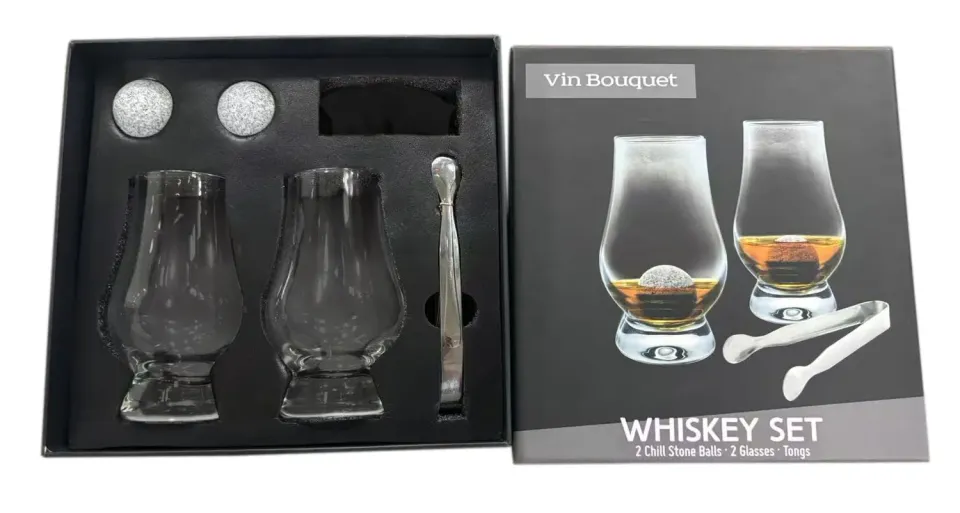 Vin Bouquet Classique FI 1553 set whisky 2 bicchieri granito