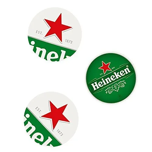 Heineken sottobicchieri birra tondi 100 pezzi stella rossa