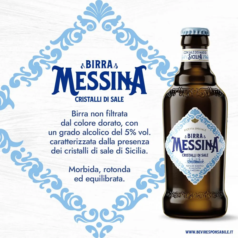 Messina Cristalli di Sale lager 15 bottiglie da 50 cl