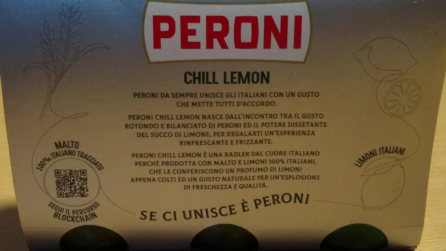 Peroni Chill Lemon radler limone 24x33 cl 1,3%