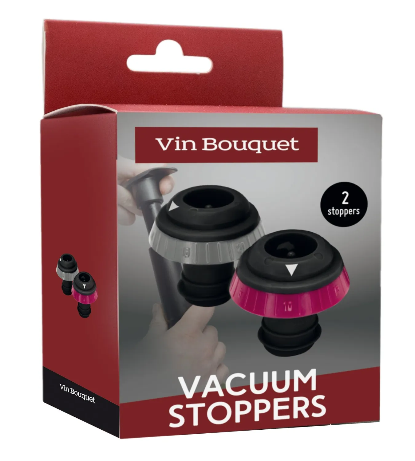 VinBouquet FIC 966 tappi sottovuoto vino set 2 pezzi