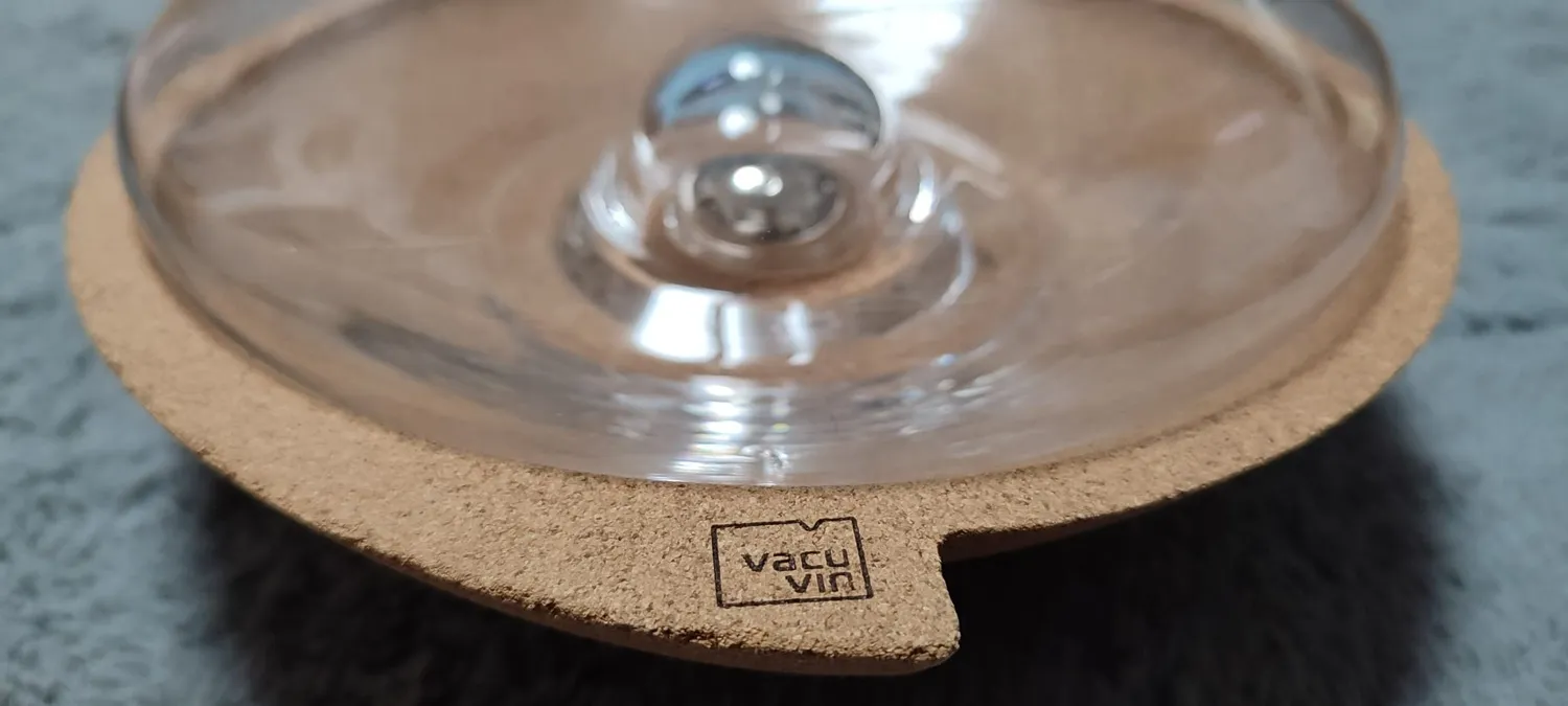 Vacuvin Swirling Decanter Vino in Cristallo con Sughero