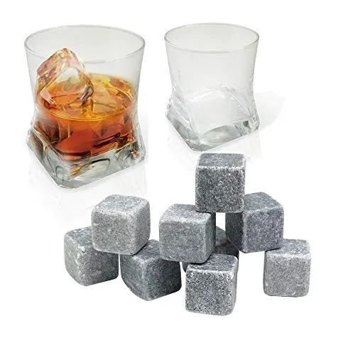 Vin Bouquet FIK 072 Set Whisky 2 Bicchieri 9 Pietre