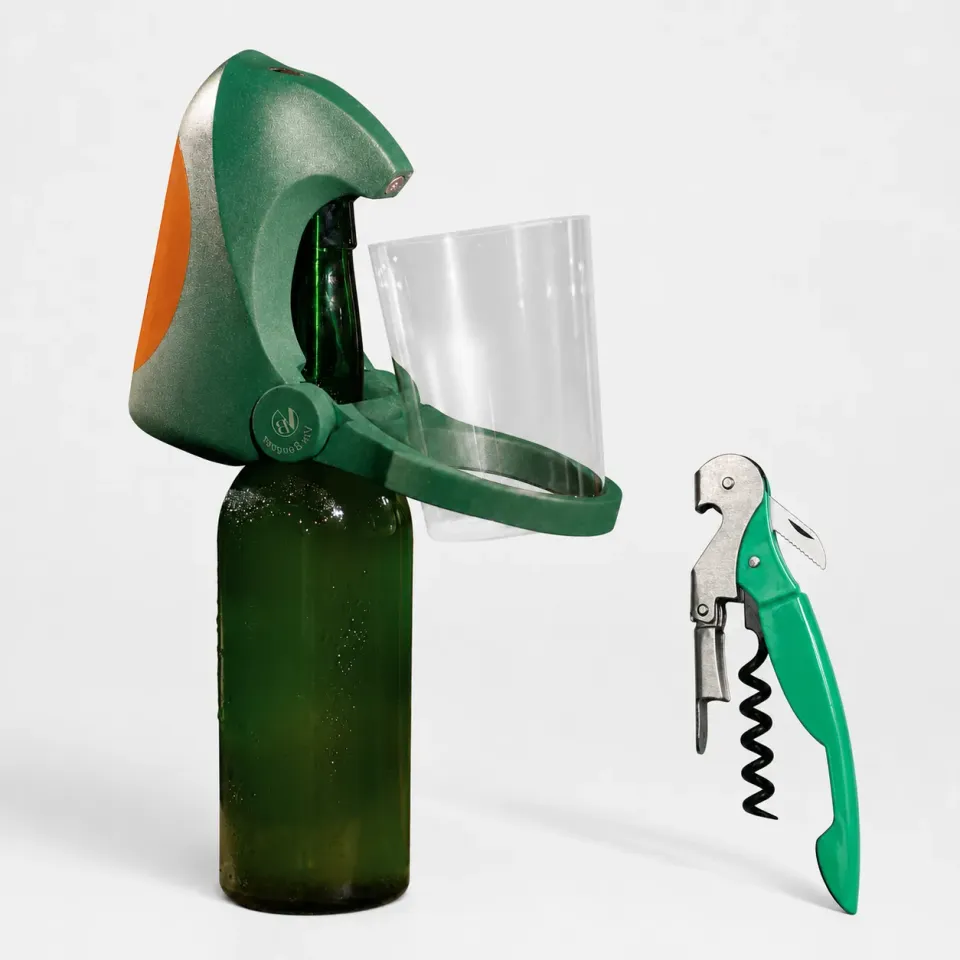 VinBouquet set versatore elettrico per sidro e cavatappi professionale a 2 tempi