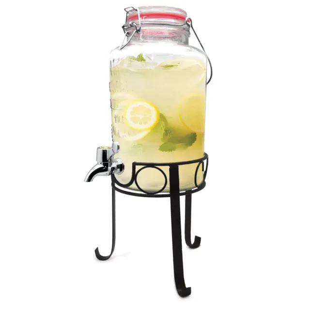 VinBouquet Distributore Bevande 3,5 L con Piedistallo e Rubinetto