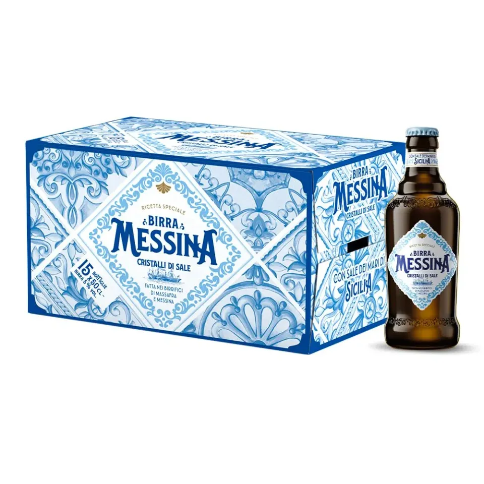 Messina Cristalli di Sale lager 15 bottiglie da 50 cl
