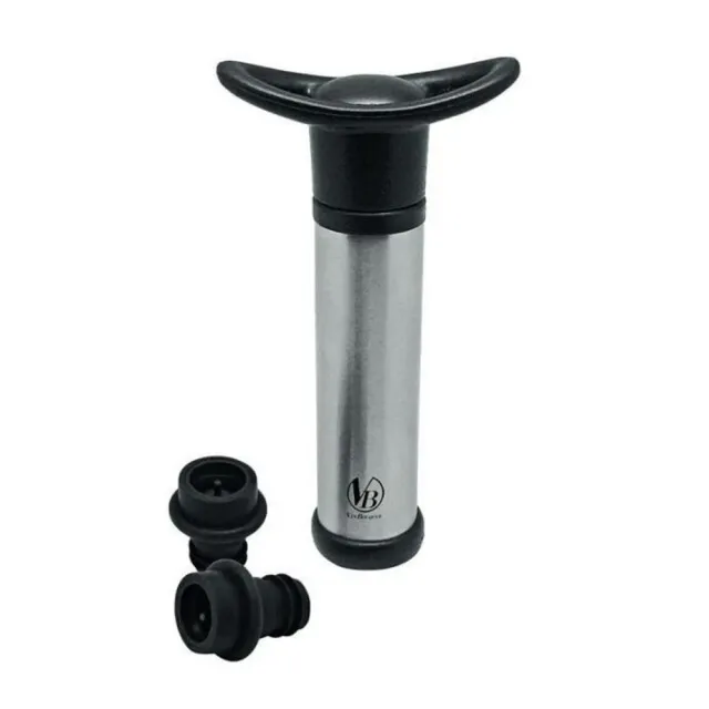 Vin Bouquet FIC 003 Pompa Sottovuoto Inox con 2 Tappi