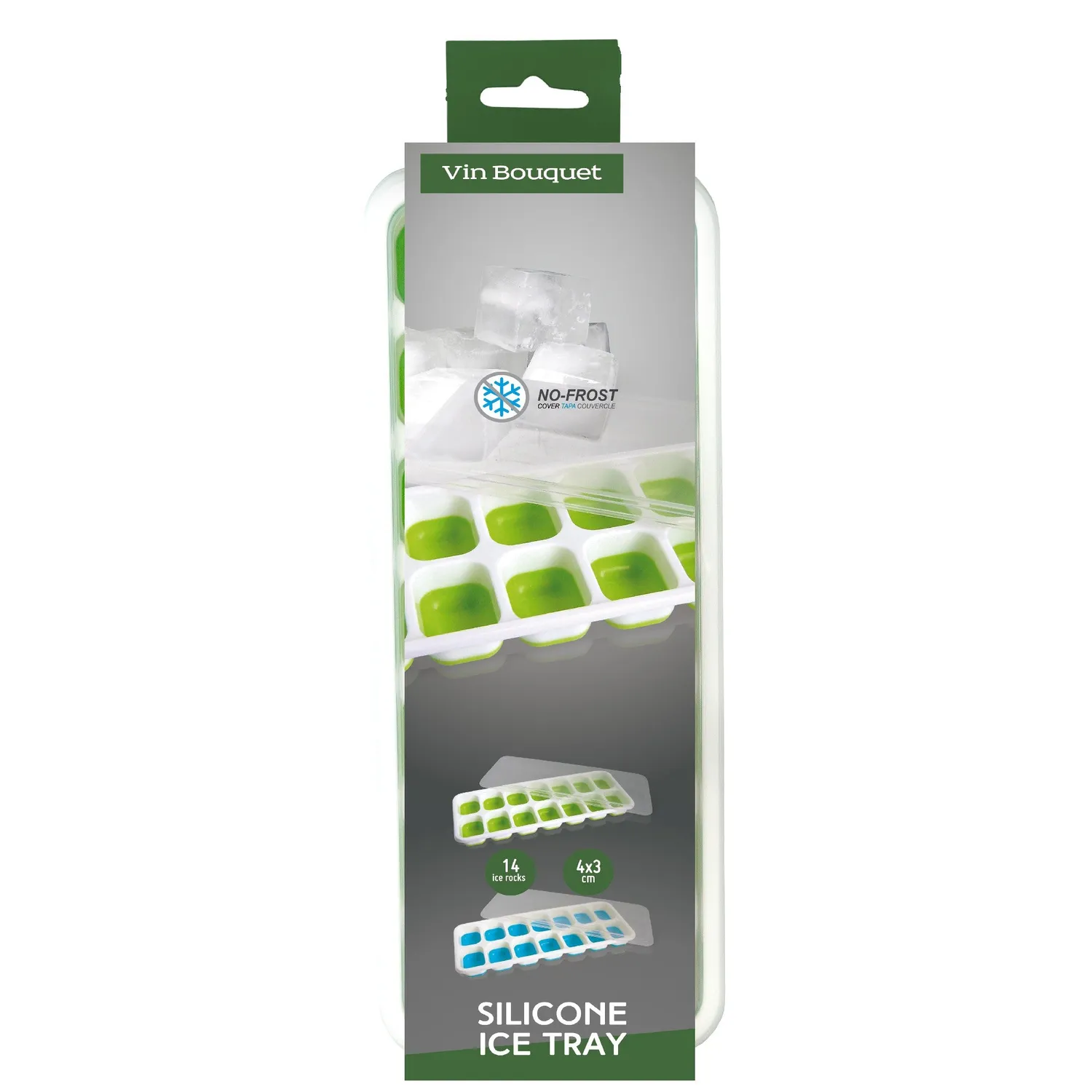 VinBouquet Stampo Ghiaccio 14 Cubetti con Coperchio