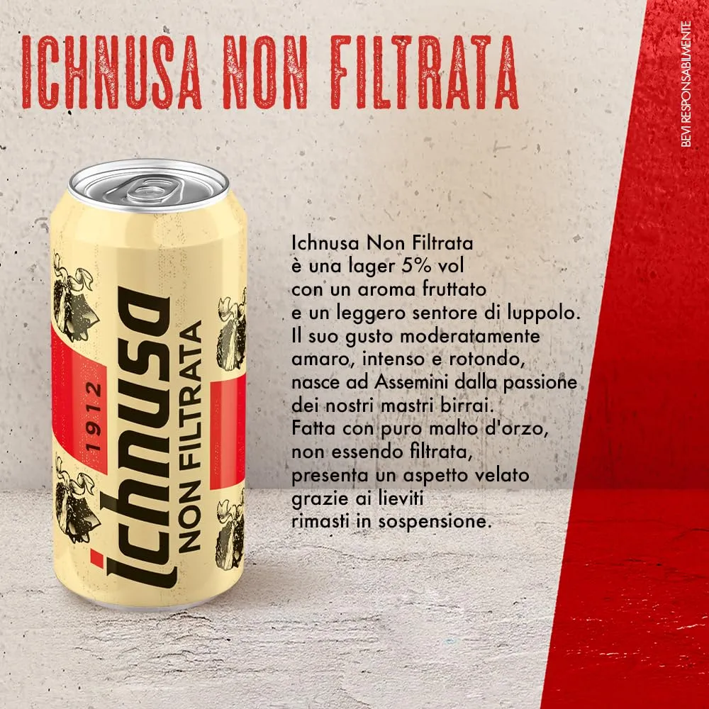 Ichnusa Non Filtrata birra 24 lattine da 44 cl