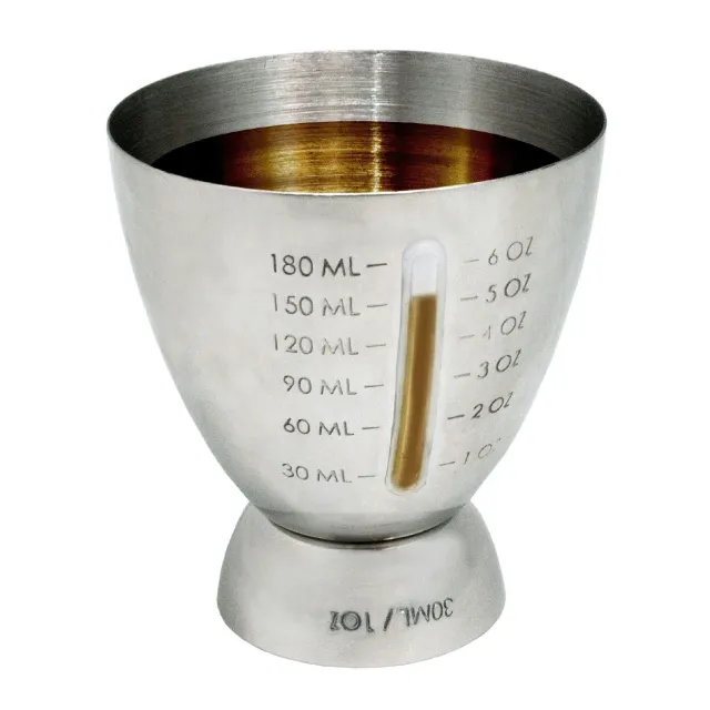 VinBouquet Misuratore Cocktail Gigante Acciaio Inox 30-180 ml