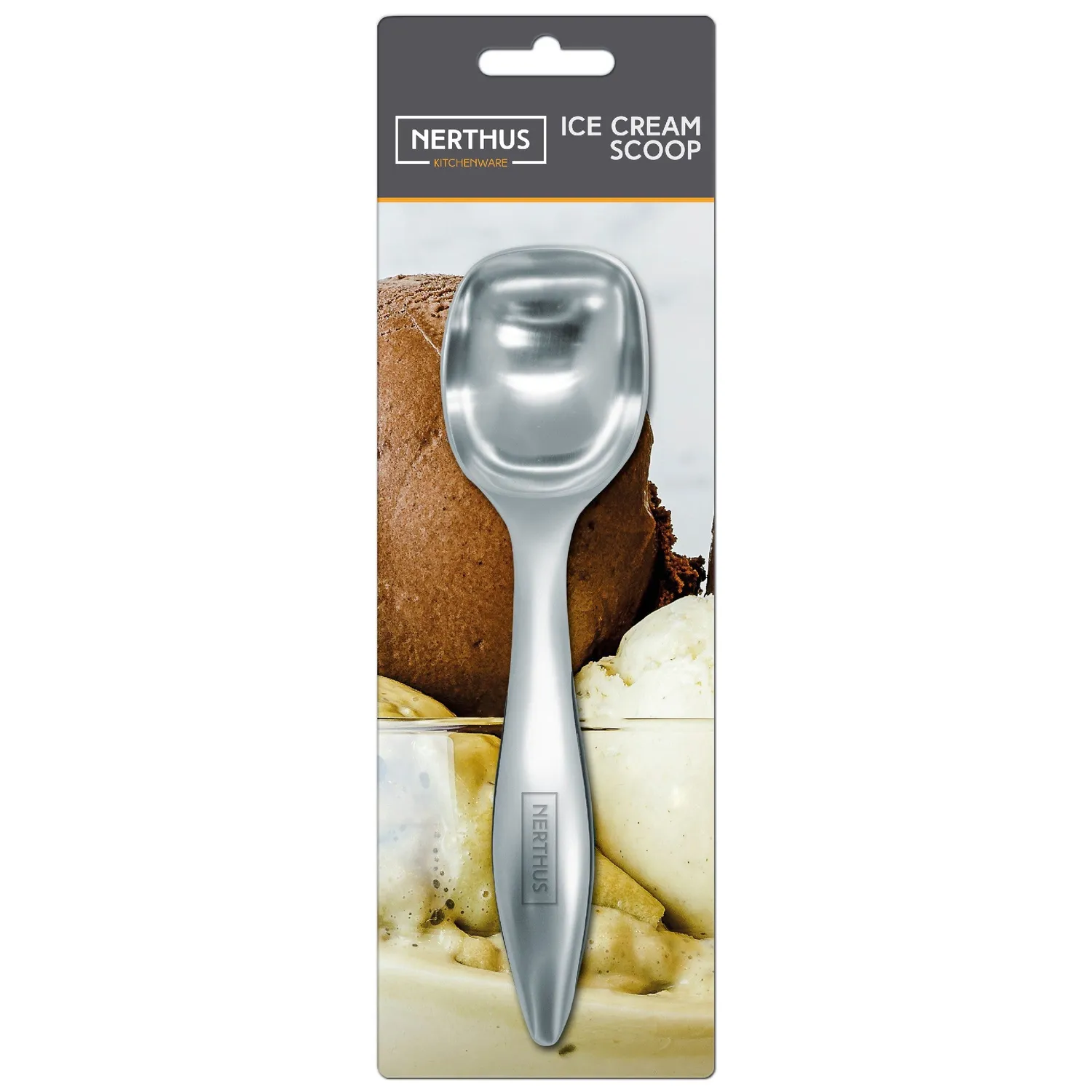 VinBouquet cucchiaio ergonomico per gelato in acciaio inox