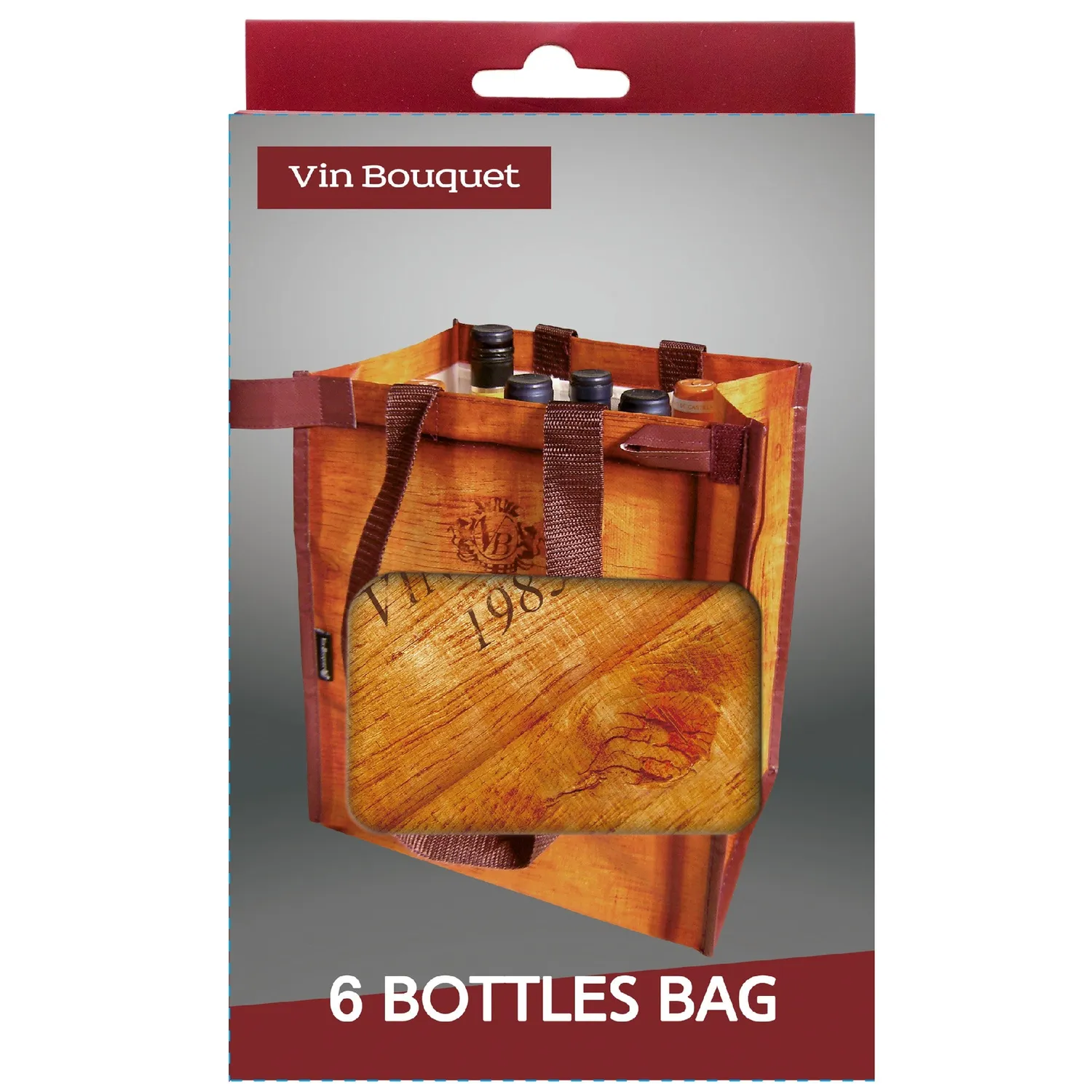 VinBouquet Borsa 6 Bottiglie Stile Antico Pieghevole