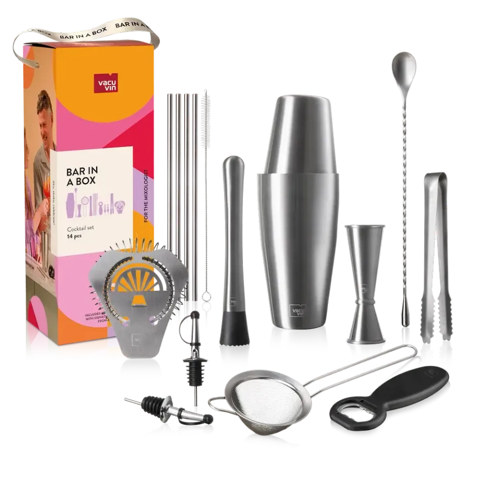 Vacuvin Bar in a Box Mixologist Kit Cocktail 14 Pezzi