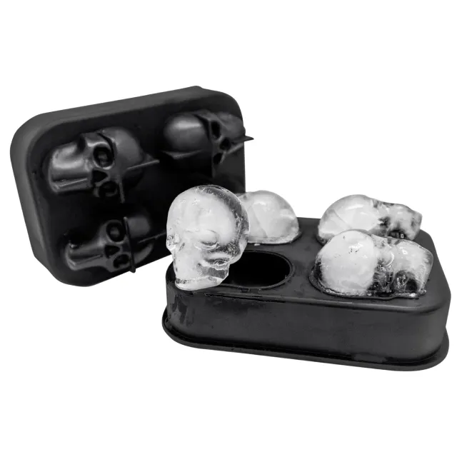 VinBouquet Stampo Ghiaccio Teschio Silicone 4 Cubetti