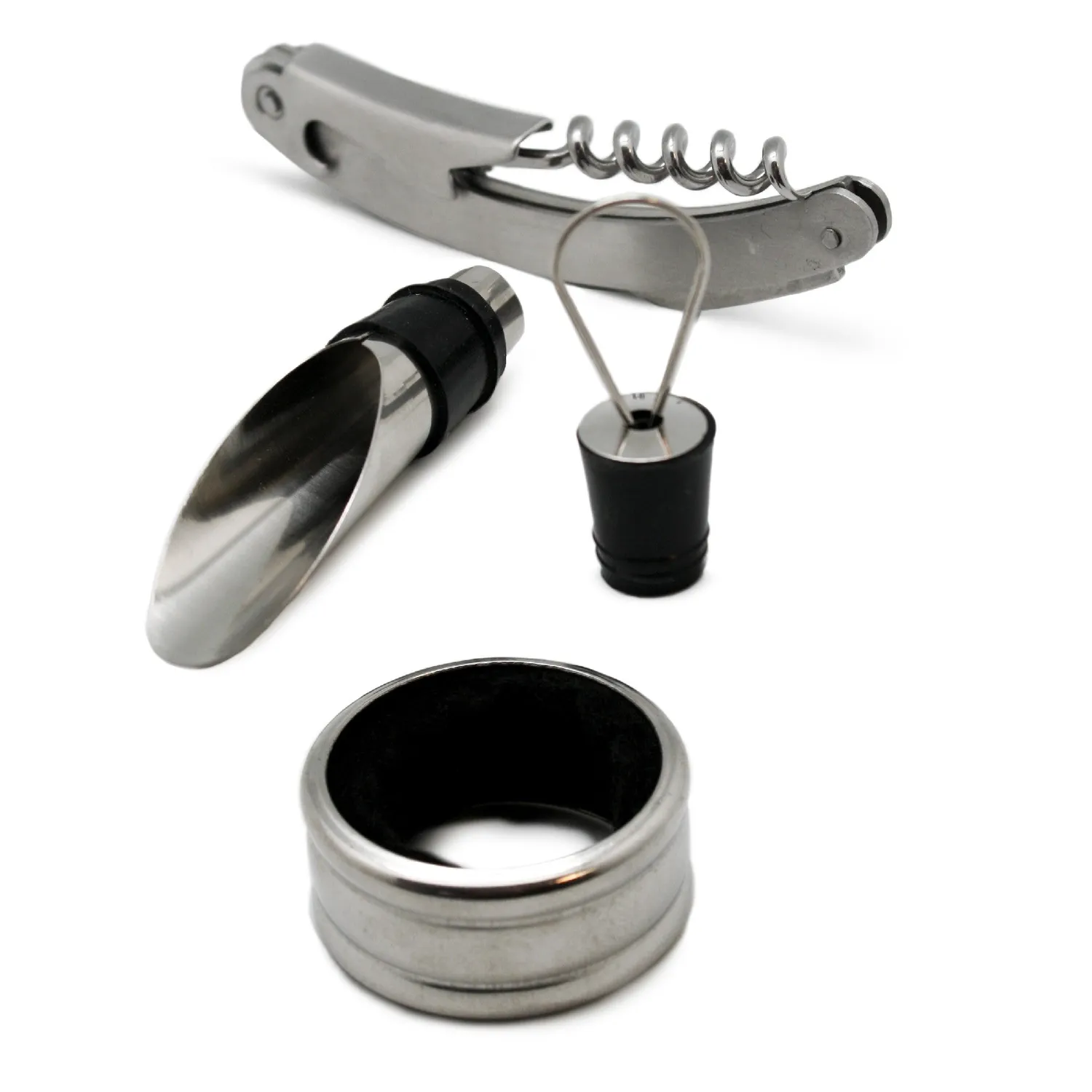 VinBouquet Set Vino in Astuccio Bottiglia 4 Pezzi