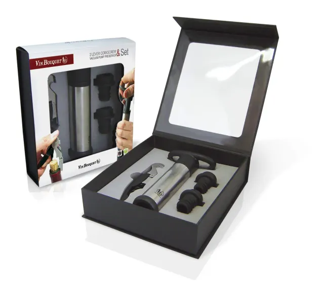 Vin Bouquet Fi 006 Set Vino 4 Pezzi con Pompa Sottovuoto