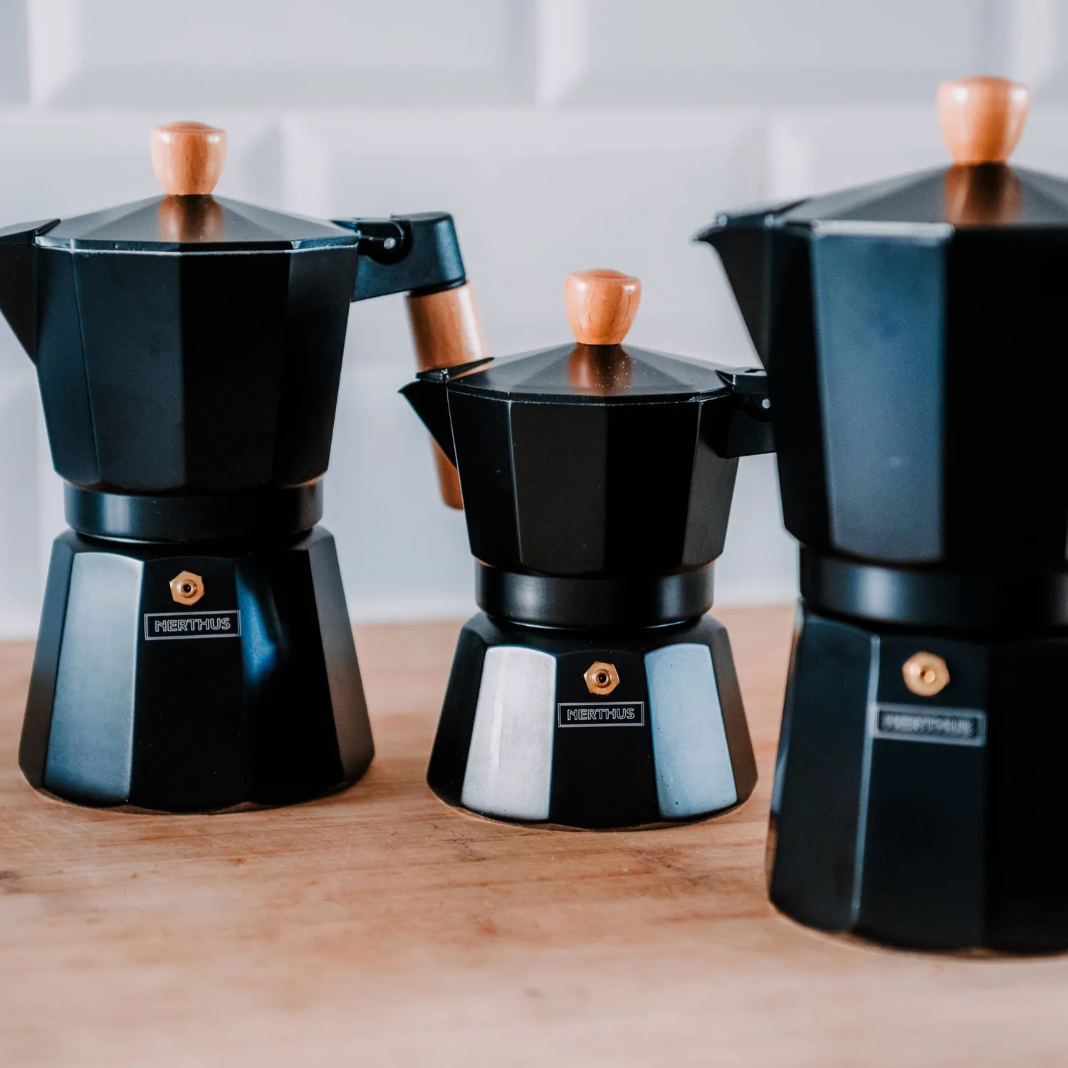 VinBouquet caffettiera induzione nera legno