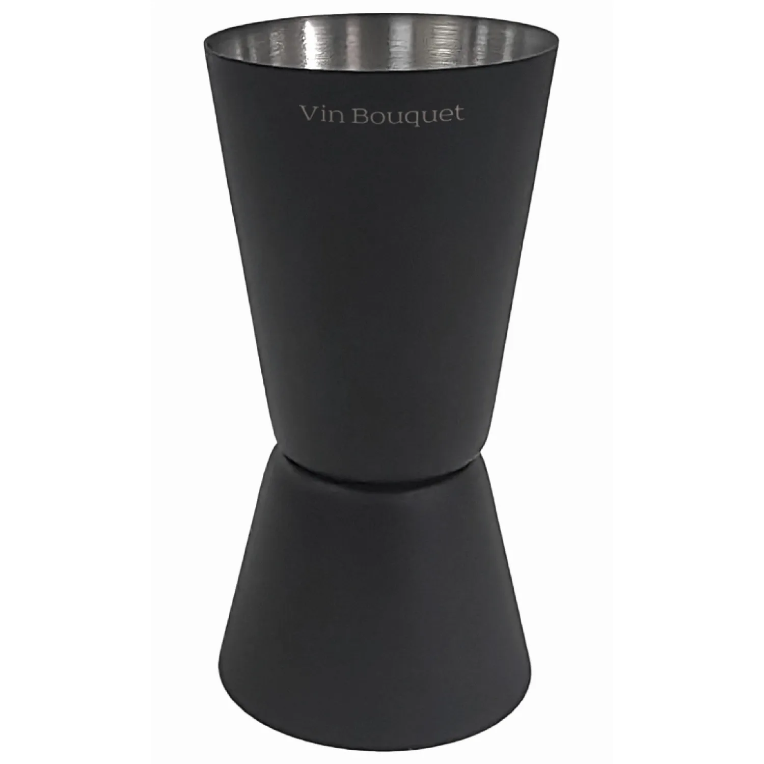 VinBouquet Jigger nero 50/25 ml in acciaio inox