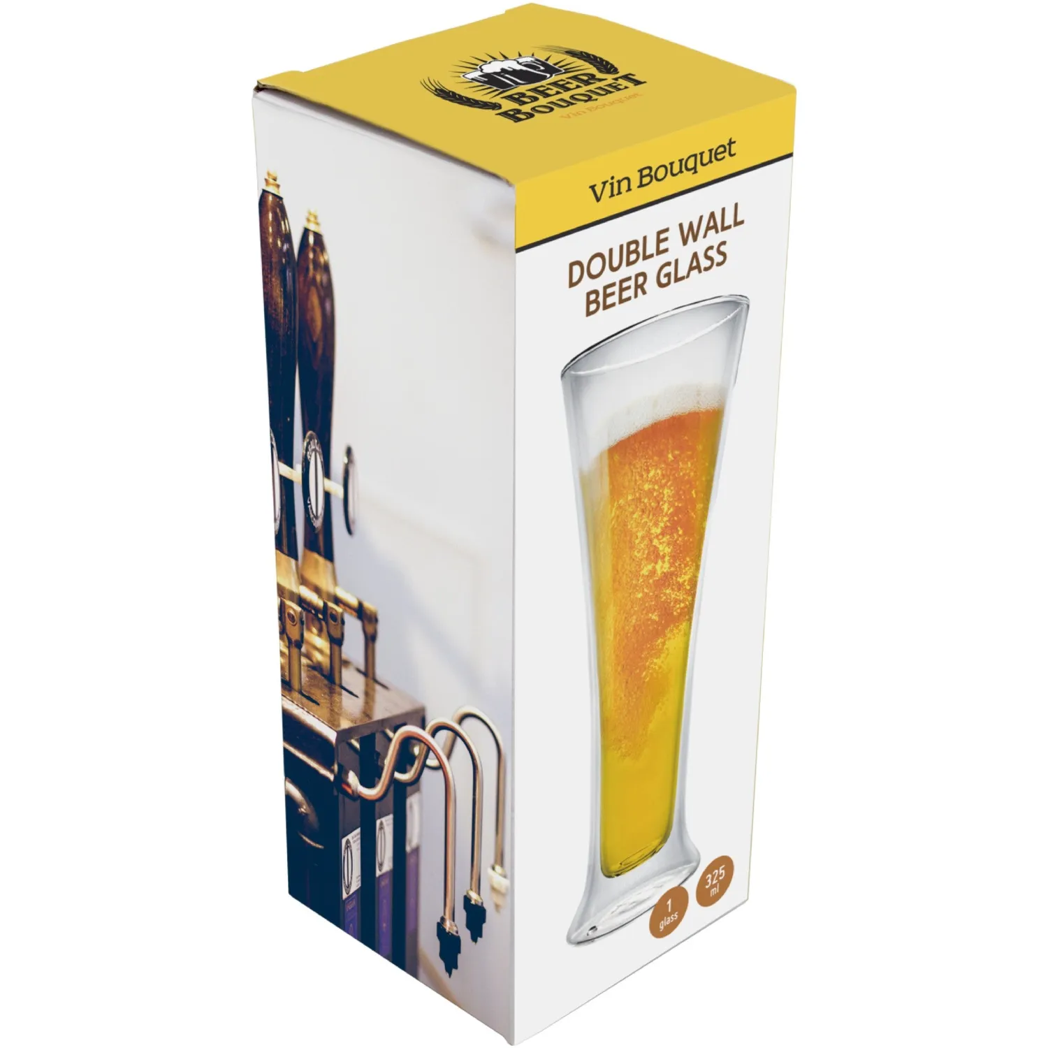 VinBouquet Bicchiere Birra Doppia Parete 325 ml Vetro