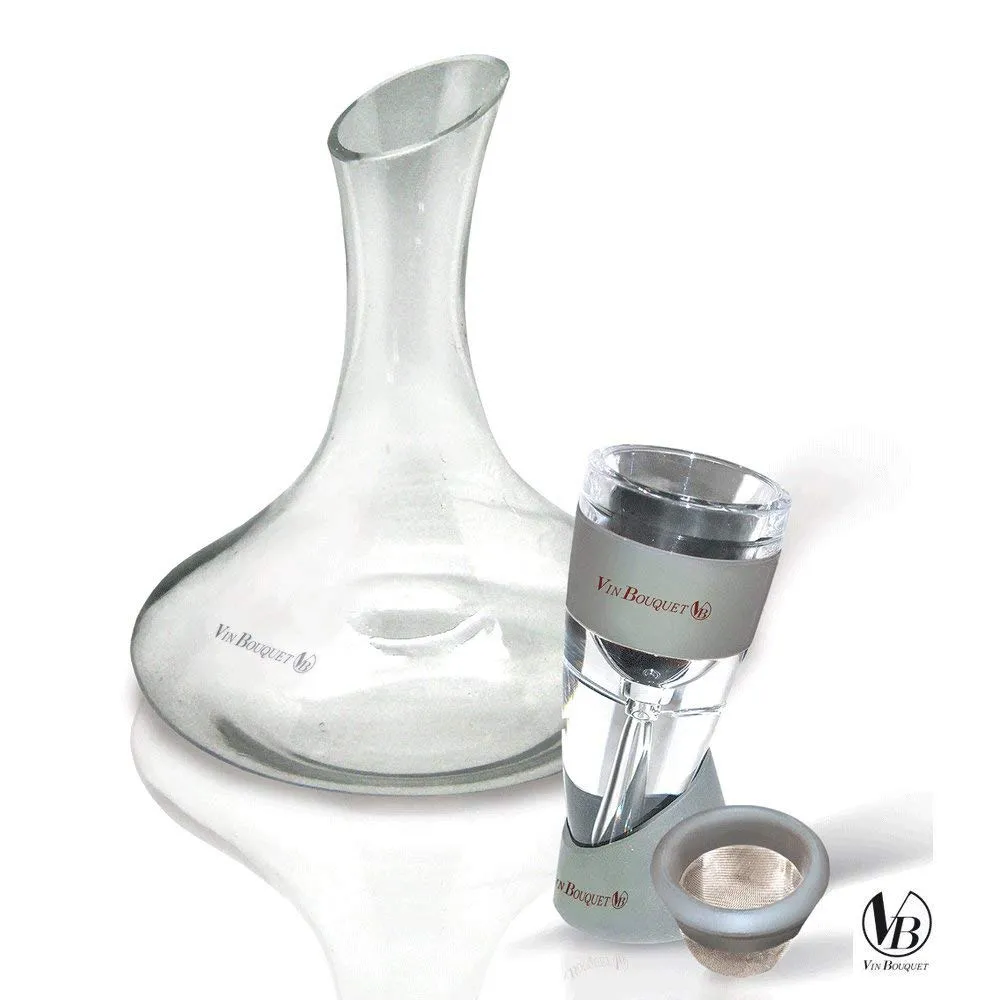 Vin Bouquet Fia 007 set aeratore vino con base e fodera