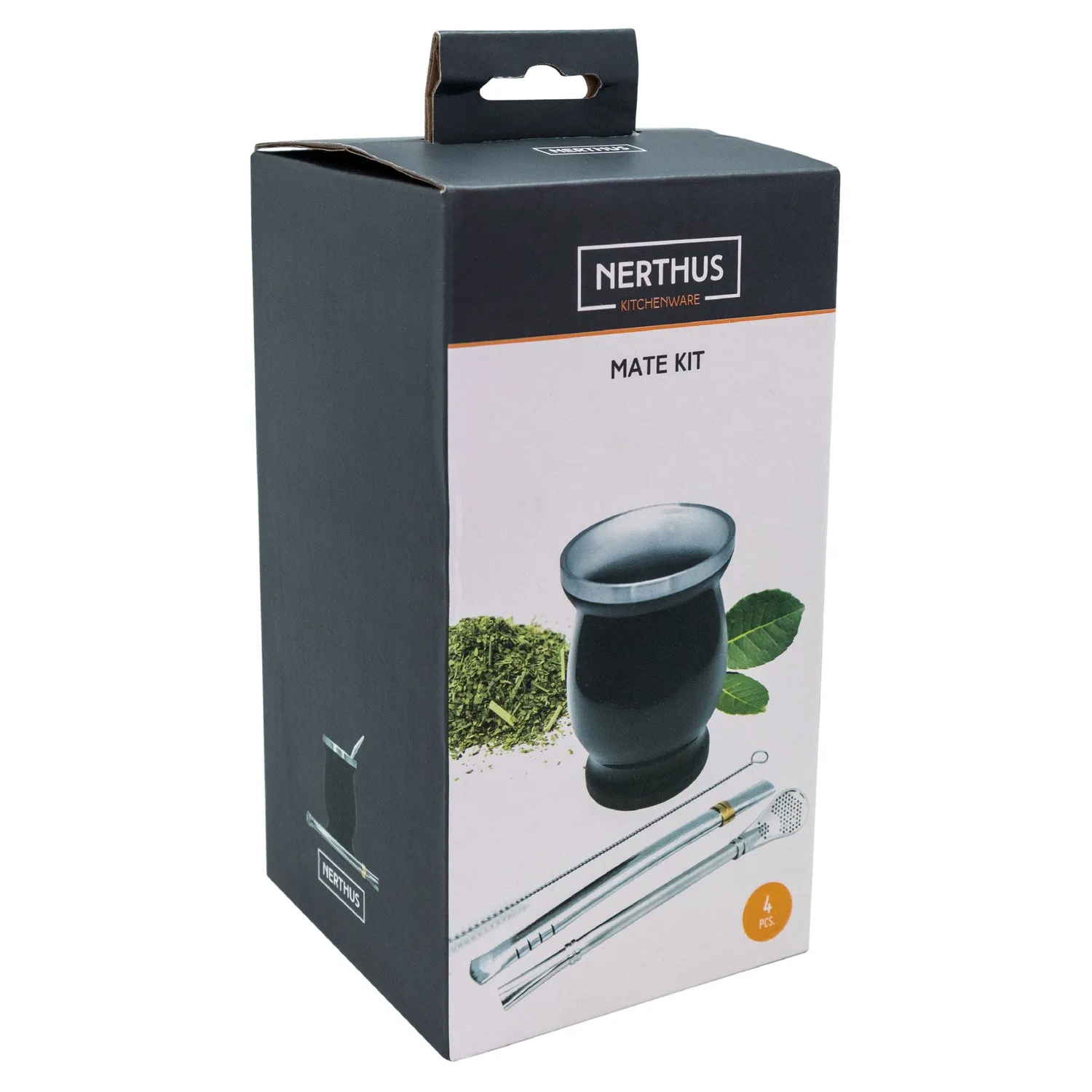 VinBouquet Set Mate Acciaio Inox 250 ml con Bombilla