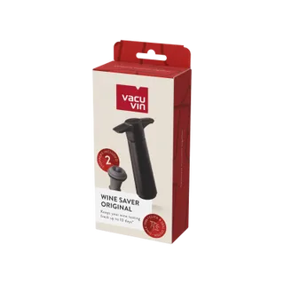 Vacuvin Original pompa vino sottovuoto nera 2 tappi
