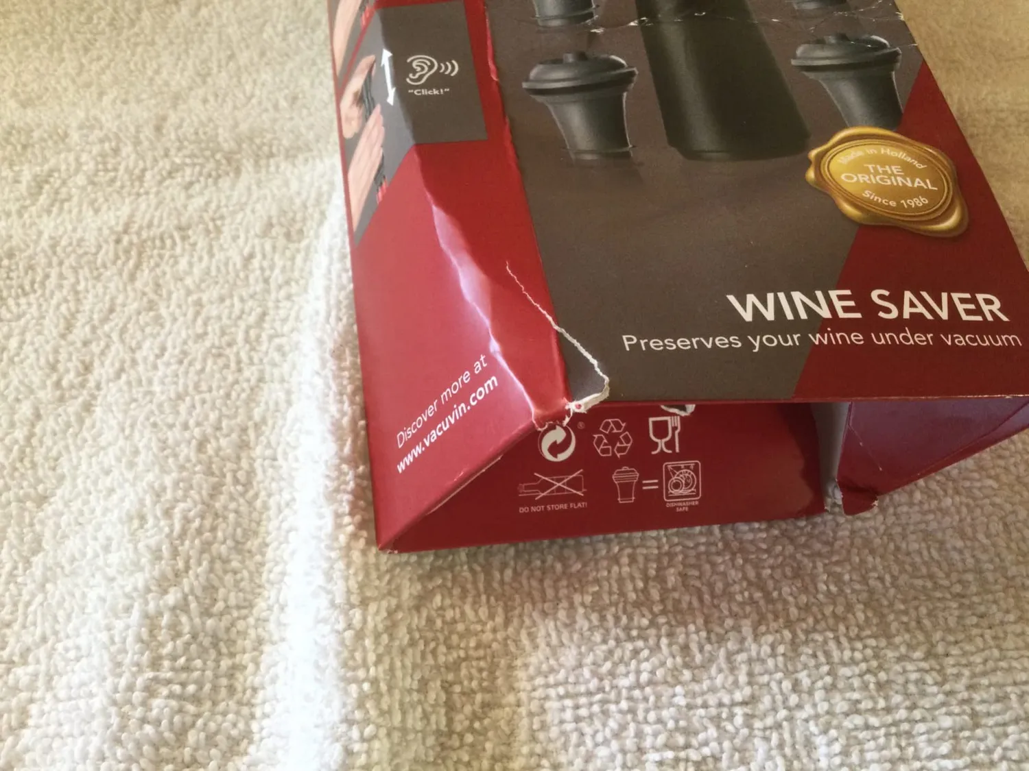 Vacuvin Original pompa salvavino nero 1 tappo sottovuoto