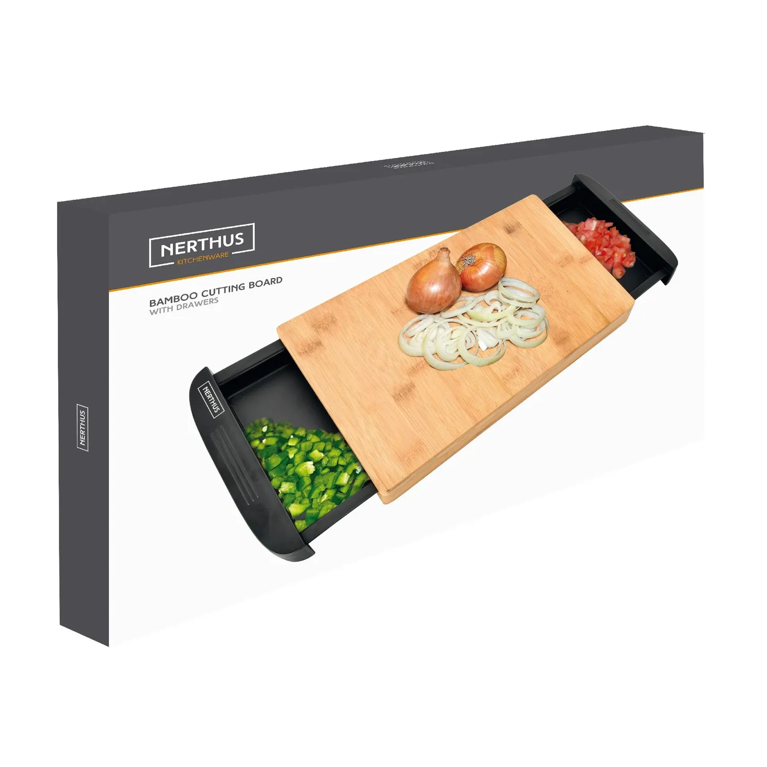 VinBouquet Tagliere di bambù con vassoio estraibile