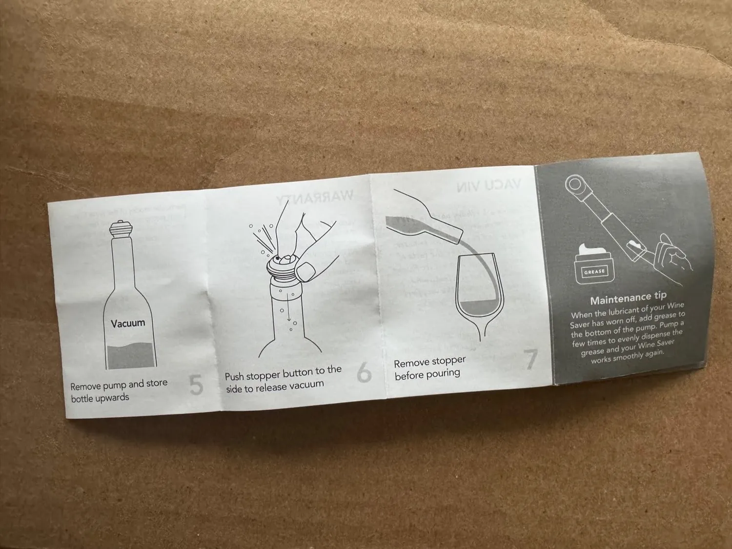 Vacu Vin Loop Wine Saver pompa vino