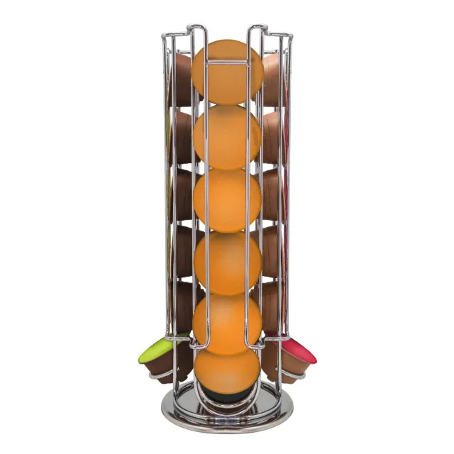 VinBouquet Porta Capsule Girevole 24 Capsule Acciaio