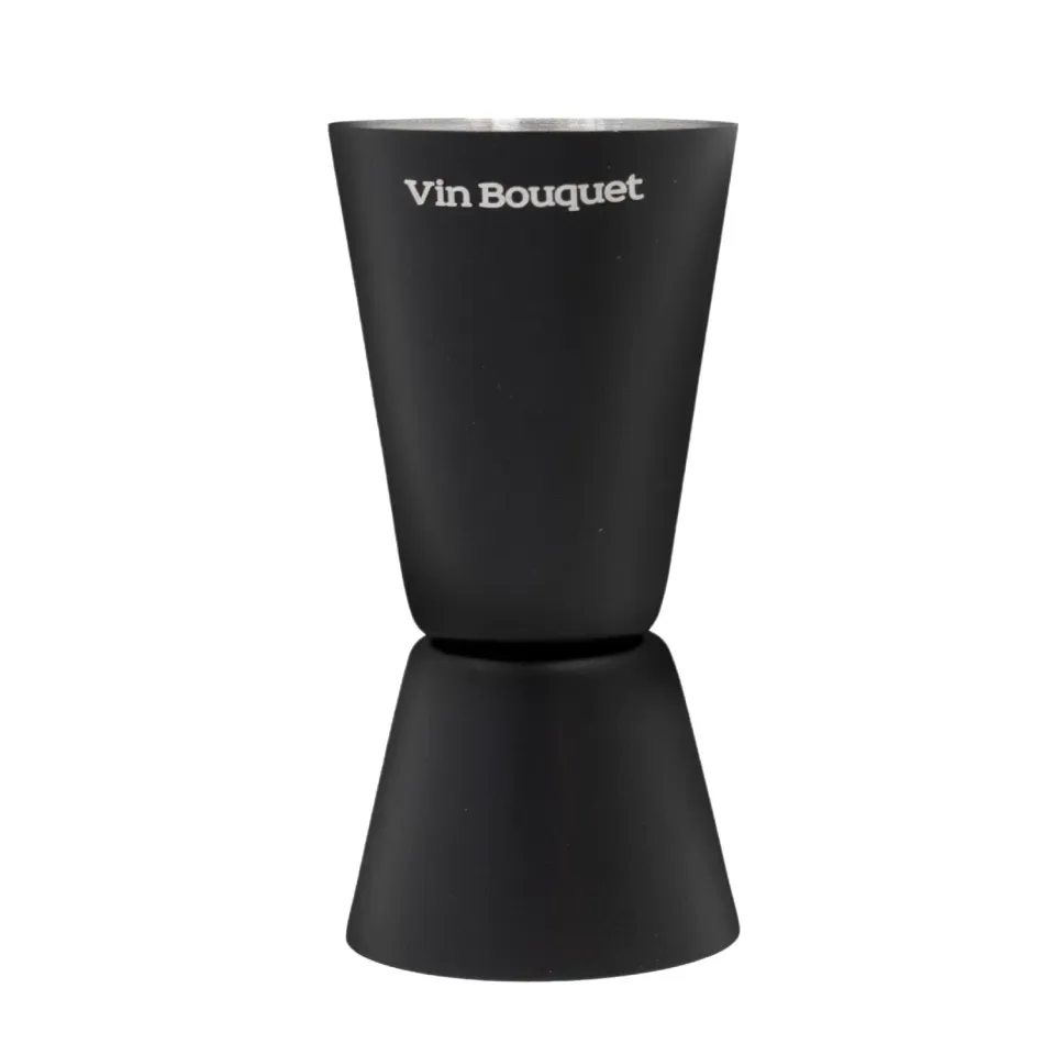 VinBouquet Jigger nero 50/25 ml in acciaio inox