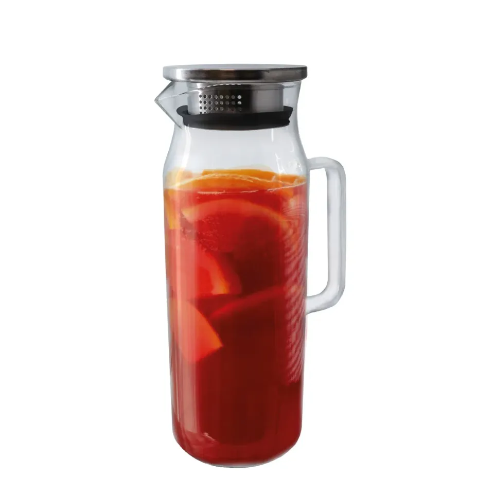 VinBouquet Brocca di Vetro 1,5 L con filtro in acciaio inox