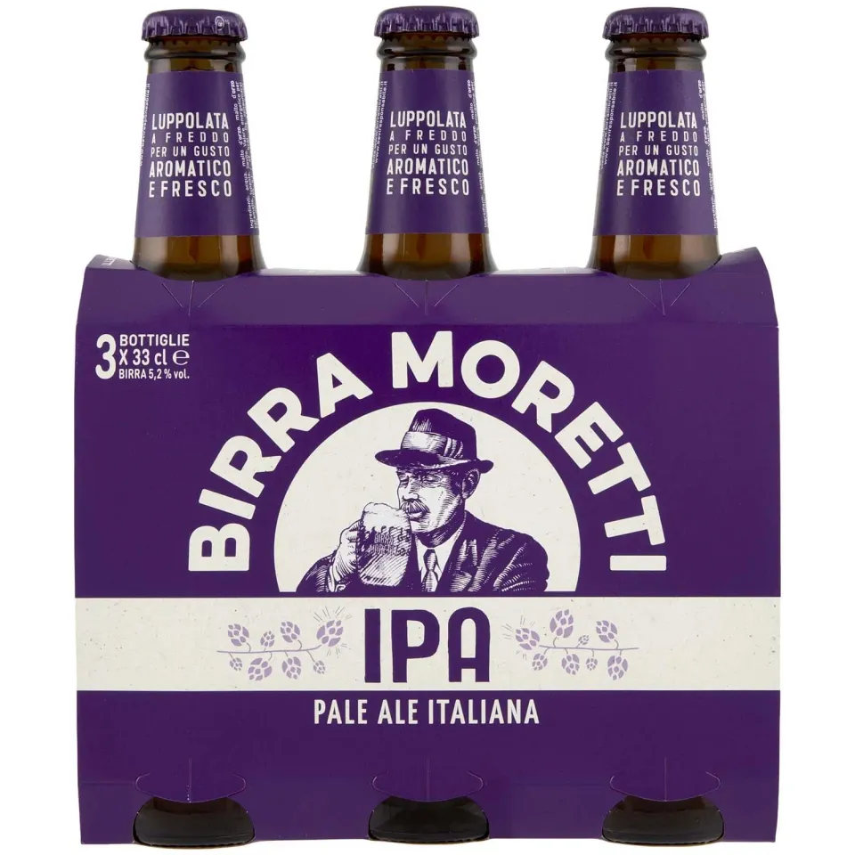 Birra Moretti IPA Birra 3x33 cl Luppolata a Freddo