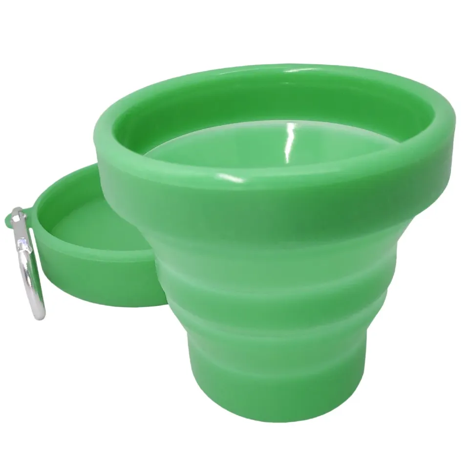 VinBouquet Bicchiere Pieghevole in Silicone con Coperchio