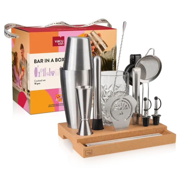 Vacu Vin Bar in a Box Master set cocktail 16 pezzi