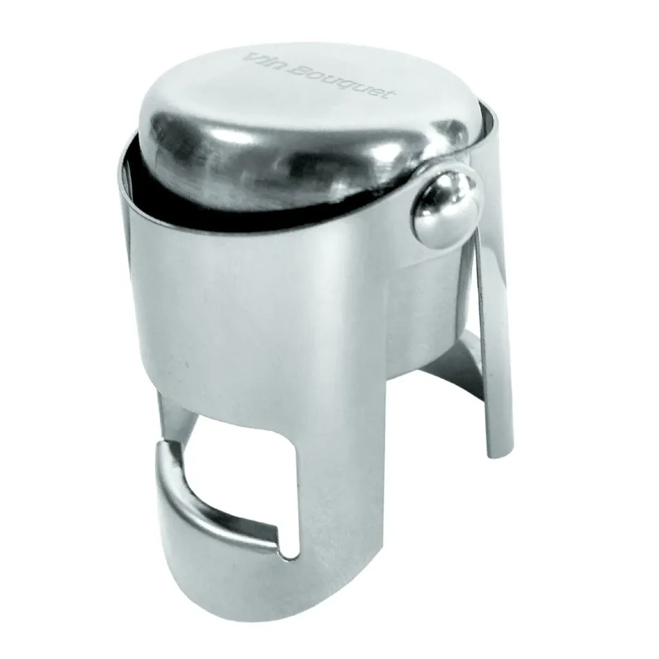 VinBouquet Tappo Spumante Champagne Acciaio Argento