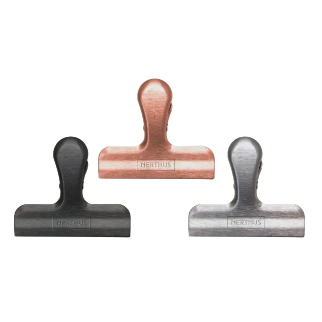 VinBouquet Set 3 Pinze per Sacchetti con Cucchiaio Metallo