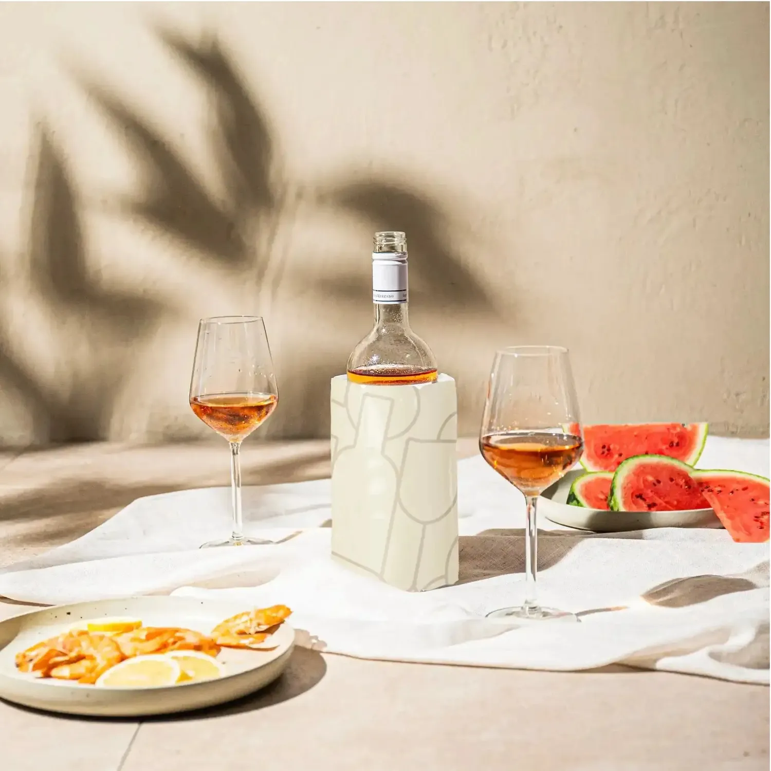Vacuvin Cooler Sleeve Duo manicotti sabbia giada 2 pezzi
