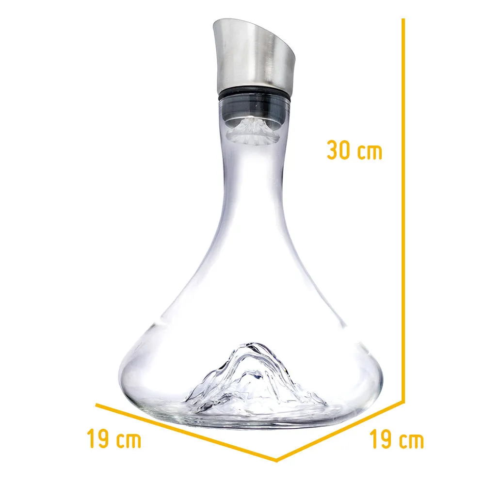 VinBouquet decanter Montagna 1,5 L con ossigenatore