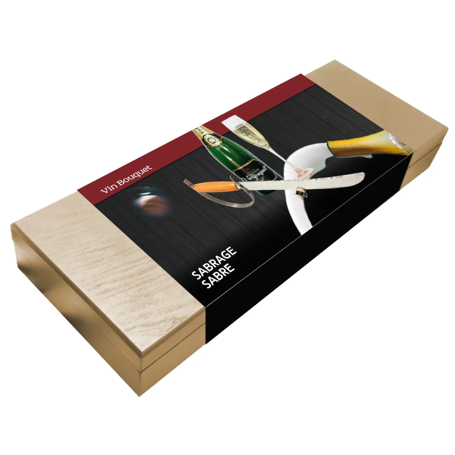 VinBouquet Sciabola Champagne Lama 29 cm con Scatola Legno