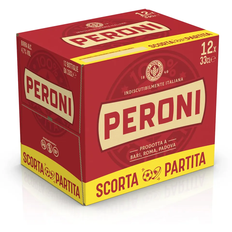Peroni Lager Birra 12x33cl 4.7% malto italiano