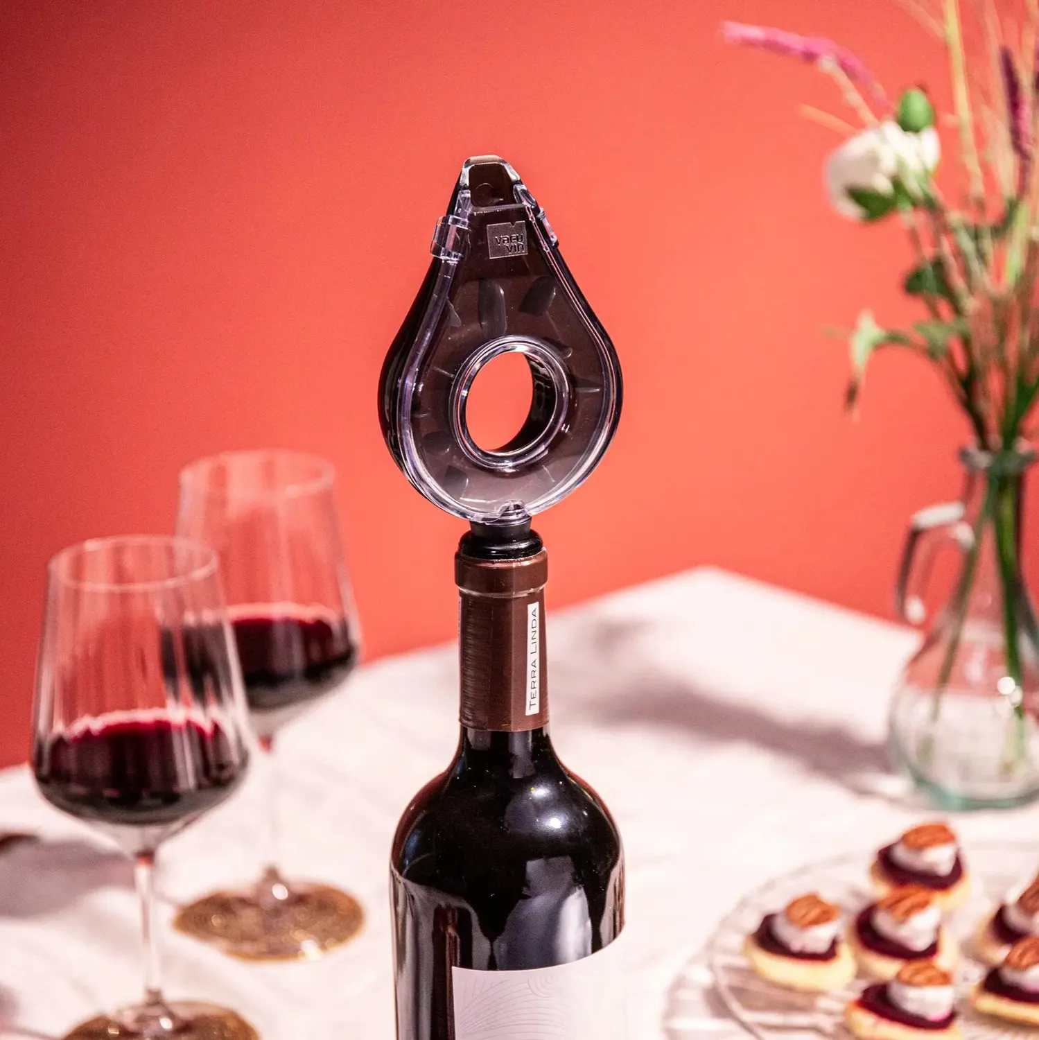 Vacu Vin Wine Aerator aeratore per vino trasparente