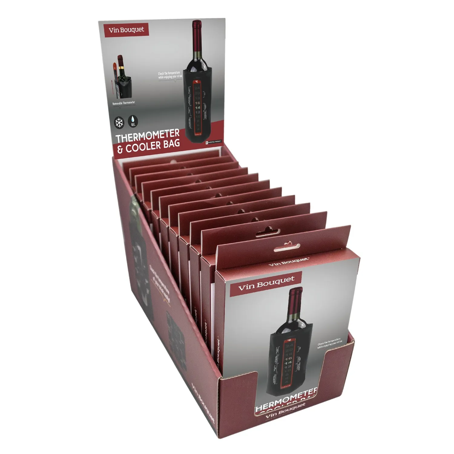 VinBouquet Custodia refrigerante per vino con termometro