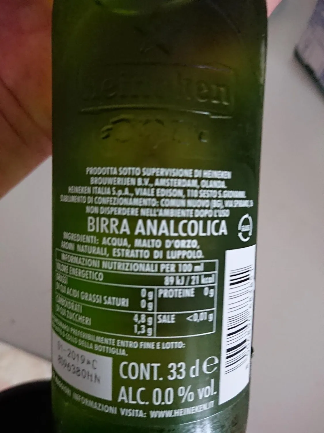 Heineken 0.0 birra analcolica 24 bottiglie da 33 cl