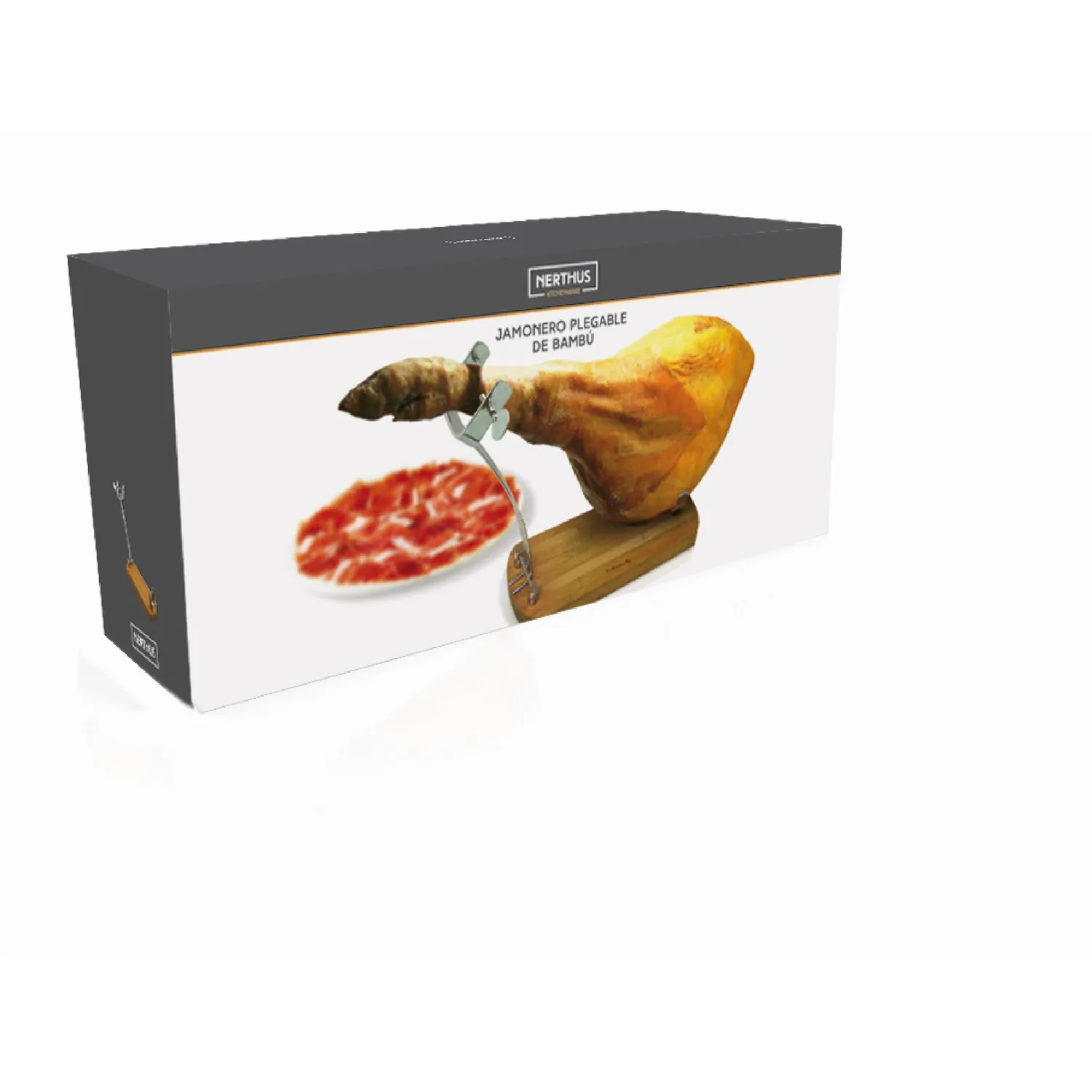 VinBouquet Porta Prosciutto Pieghevole in Bambù Antiscivolo