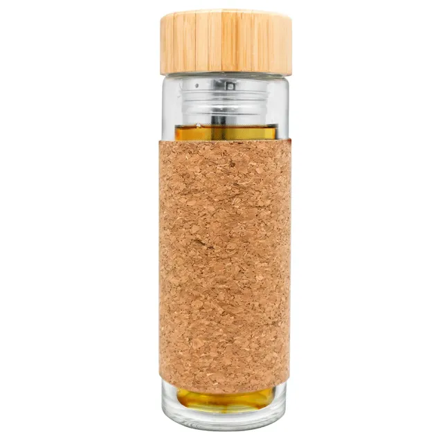 VinBouquet bottiglia termica 300 ml con infusore e tappo di sughero