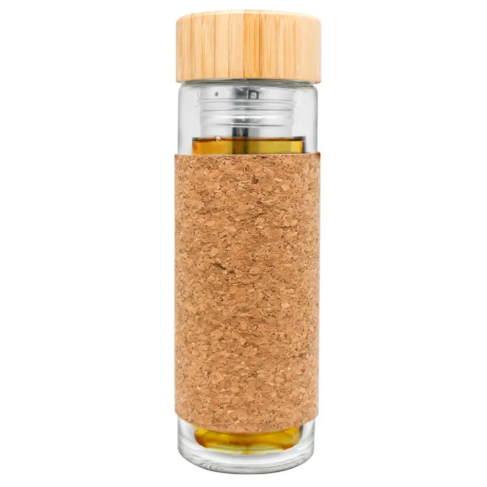 VinBouquet bottiglia termica 300 ml con infusore e tappo di sughero