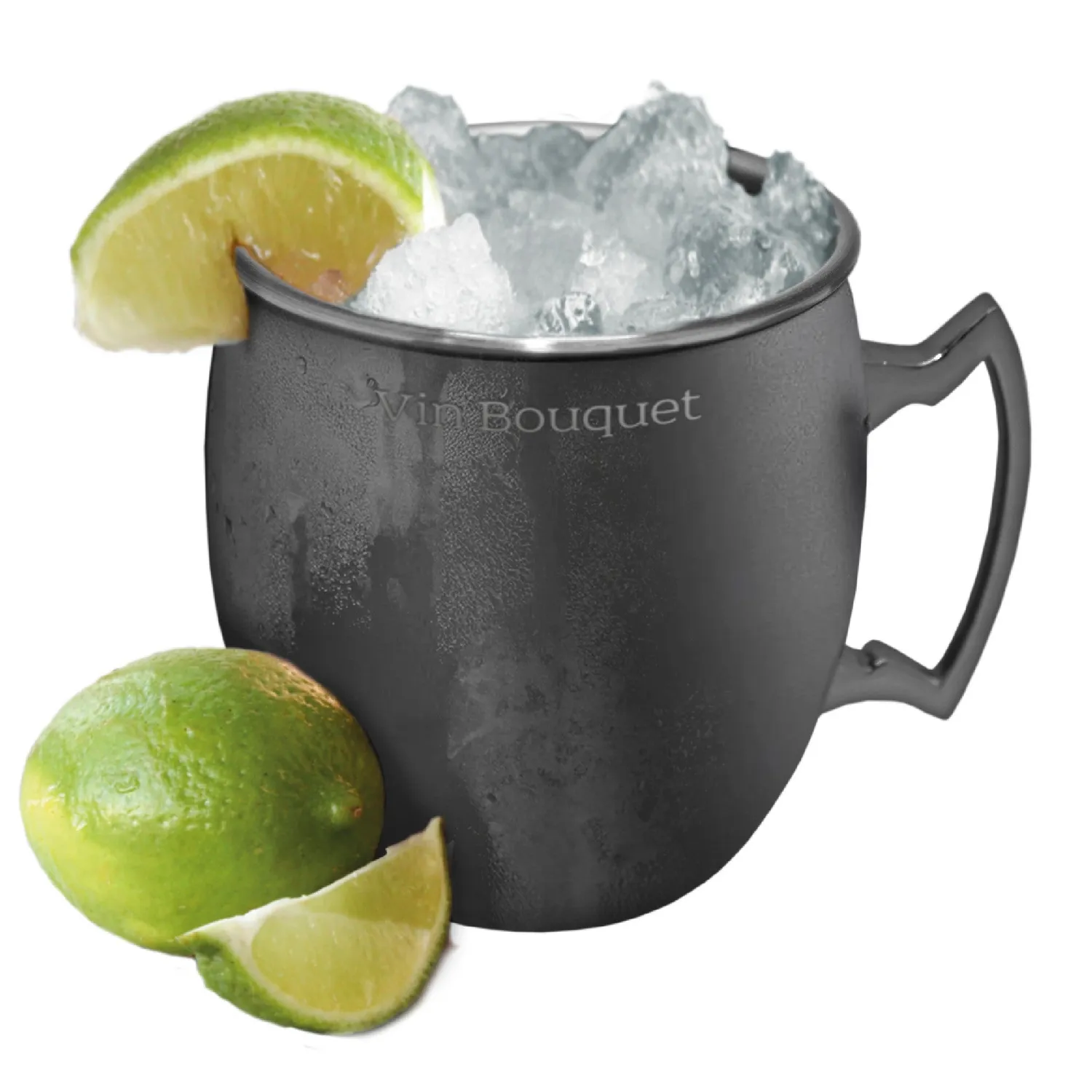 VinBouquet Tazza Cocktail Nera 450 ml Acciaio Inox