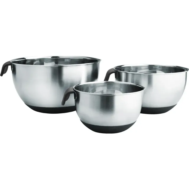 VinBouquet Set di 3 ciotole in acciaio inox antiscivolo