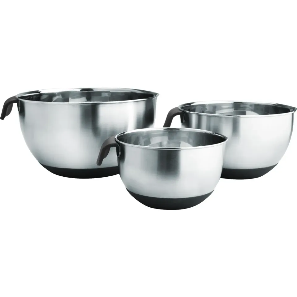 VinBouquet Set di 3 ciotole in acciaio inox antiscivolo